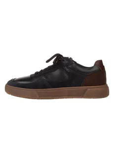 Tamaris Skórzane sneakersy w kolorze granatowym - Trampki damskie - miniaturka - grafika 1