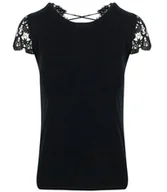 Bluzki damskie - Bluzka koszulka krótki rękaw koronka IRMA - miniaturka - grafika 1