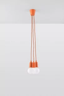 Sollux Lighting Lampa wisząca DIEGO 3 pomarańczowy SL.0585 - Lampy sufitowe - miniaturka - grafika 1