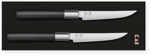 Kai kai Europe 67S 400 Steak zestaw noży ze stali nierdzewnej 24,60 x 10 x 3 cm 2 jednostek, czarna 67S-400 - Noże kuchenne - miniaturka - grafika 1