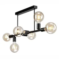 Lampy sufitowe - Euluna Lampa sufitowa Eliza 6-punktowa, czarna - miniaturka - grafika 1