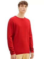Swetry męskie - TOM TAILOR Denim sweter męski, 11311 - Molten Lava Red, L - miniaturka - grafika 1
