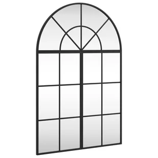 Lustro ścienne, czarne, 60x90 cm, zakończone łukiem, żelazo Lumarko! - Lustra - miniaturka - grafika 3