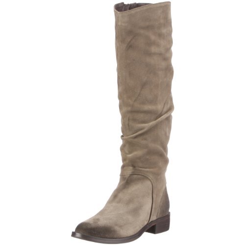 Buffalo London 111573 LONG 5 SUEDE BLACK 01, kozaki damskie, szary - Grau Stone 01-37 EU