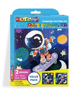Diamond Dotz by number, diamentowa mozaika, Fun in space, 2 obrazki - Zabawki kreatywne - miniaturka - grafika 1