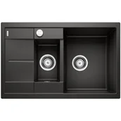 Zlewozmywaki - Blanco Zlew METRA 6S Compact Czarny odwracalny korek auto 525925 - miniaturka - grafika 1