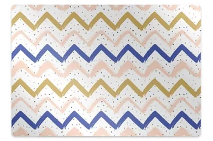 Mata pod fotel ochrona paneli Malowane zygzaki 120x90 cm - Podnóżki, podpórki, podkładki - miniaturka - grafika 1