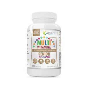 Wish Multi Witamina+Prebiotyk Senior 120caps - Witaminy i minerały dla sportowców - miniaturka - grafika 1