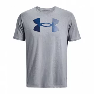 Koszulki sportowe męskie - Męski t-shirt z nadrukiem Under Armour UA Big Logo Fill - szary - UNDER ARMOUR - grafika 1