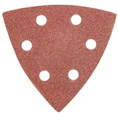 Narzędzia warsztatowe - Topex Grupa sp. z o.o. S.K. Papier ścierny delta na rzep 93x93mm K80 5szt. z otworami 55H765 - miniaturka - grafika 1