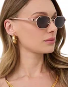 Okulary przeciwsłoneczne - Gucci Okulary Przeciwsłoneczne Damskie Różowe I1C - miniaturka - grafika 1