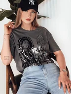 Bluzki damskie - T-shirt damski COMIS ciemnoszary Dstreet RY2607-M/L - miniaturka - grafika 1