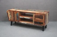 Szafki RTV - Szafka Rtv Sixties #102 Lakierowane Drewno Z Odzysku 145X45X62 Cm B 3135 - miniaturka - grafika 1