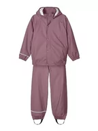 Kurtki i płaszcze dla chłopców - NAME IT Nkndry Rain Set Noos Strój przeciwdeszczowy (pakiet 2) Unisex dzieci, Fioletowy (Wistful Mauve), 80 - miniaturka - grafika 1
