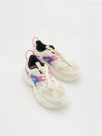 Buty dla dziewczynek - Reserved - Sportowe sneakersy - beżowy - miniaturka - grafika 1