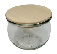 Pojemniki kuchenne - Zestaw Słoików Weck Pojemność 370 Ml Średnica 80mm 12 Sztuk + Drewniane Wieka / Weck - miniaturka - grafika 1