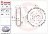 Bębny hamulcowe - BĘBEN HAMULC. TOYOTA HILUX III  04- 14.D636.10 - miniaturka - grafika 1