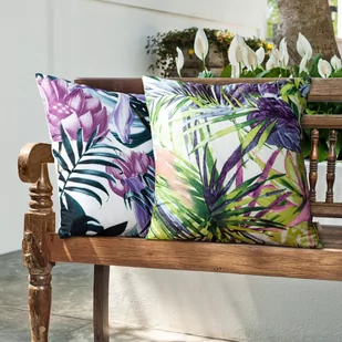 Poszewka 40 x 40 Dekoracyjna Malibu Biel+C.Ziel - Poszewki na poduszki - miniaturka - grafika 3