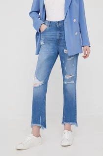 Spodnie damskie - Sisley jeansy damskie medium waist - grafika 1