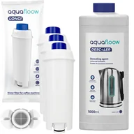 Akcesoria i części do ekspresów do kawy - Zestaw Filtr Wody Do Ekspresu Aquafloow Longi Delonghi Dinamica, 3 Szt. + Odkamieniacz Aquafloow Descaler 1 L - miniaturka - grafika 1