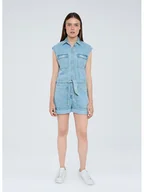 Kombinezony - Pepe Jeans Kombinezon dżinsowy "Gemini" w kolorze błękitnym - miniaturka - grafika 1