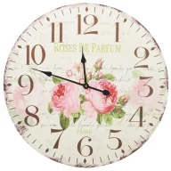 Zegary - Ścienny zegar w stylu vintage z kwiatami 60 cm N6-H62 - miniaturka - grafika 1