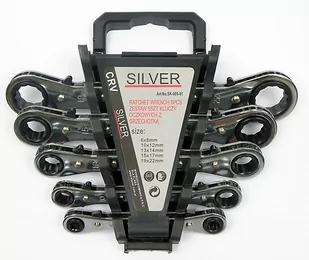 Klucze oczkowe z grzechotką 6-22mm 5 sztuk SILVER - Klucze i nasadki - miniaturka - grafika 1