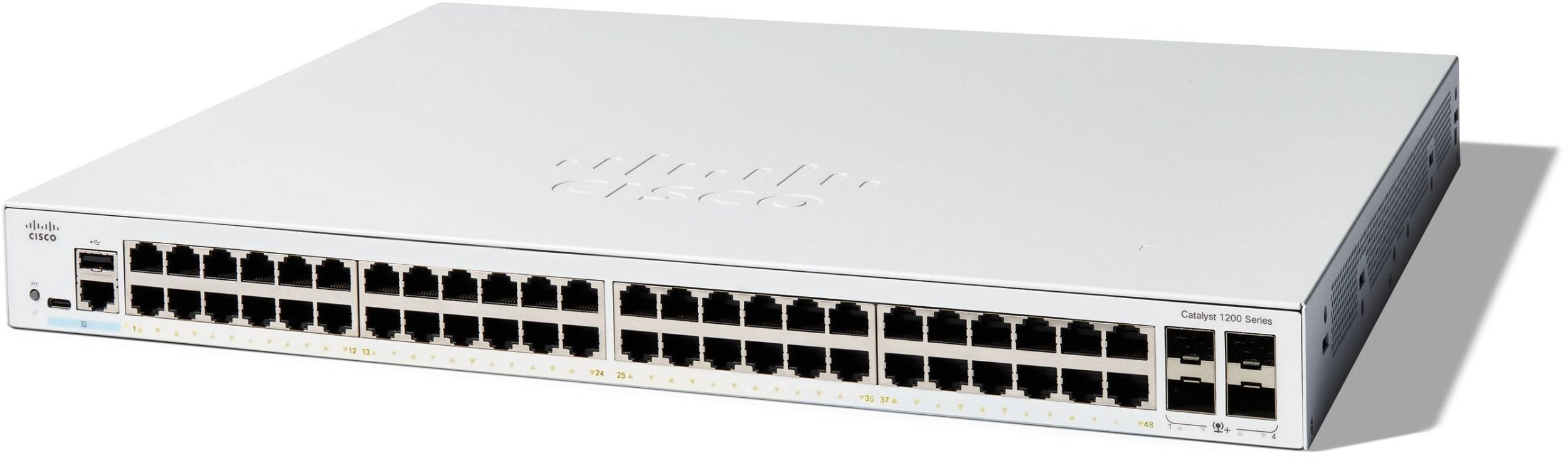Cisco Catalyst C1200-48T-4X-RF łącza sieciowe Zarządzany L2/L3 Gigabit Ethernet 10/100/1000 Biały