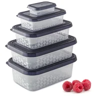 Pojemniki kuchenne - Zestaw Pojemników Plastikowych Do Żywności 5 Szt Pojemniki Antracyt - miniaturka - grafika 1