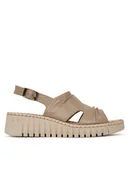 Sandały damskie - Lasocki Sandały WB-BRIGITTE-02 Beżowy - miniaturka - grafika 1