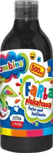 Farba plakatowa 500ml BAMBINO w butelce czarna - ST-Majewski - Przybory szkolne - miniaturka - grafika 1
