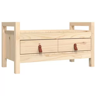 Ławka do przedpokoju, 80x40x43 cm, lite drewno sosnowe - Ławki do przedpokoju - miniaturka - grafika 1
