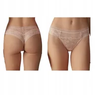 Majtki damskie - INTIMISSIMI majtki figi brazyliany stringi koronkowe delikatne różowe 2 / S - miniaturka - grafika 1