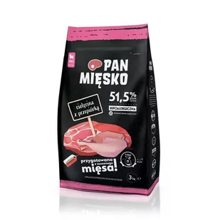 Pan Mięsko dla Szczeniąt Cielęcina z Przepiórką L 3kg - Sucha karma dla psów - miniaturka - grafika 3