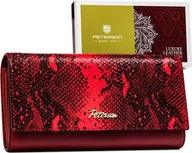 Portfele - Peterson Duży portfel damski z wężowym wzorem Peterson NoSize - miniaturka - grafika 1