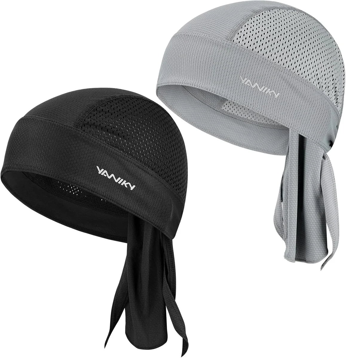BANDANA CZAPKA Z CZASZKĄ CZARNO SZARA POLIESTER SPORTOWA