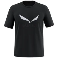Koszulki sportowe męskie - Koszulka męska Salewa Solidlogo Dri-Rel M S/S Tee Rozmiar: XXL / Kolor: czarny - miniaturka - grafika 1