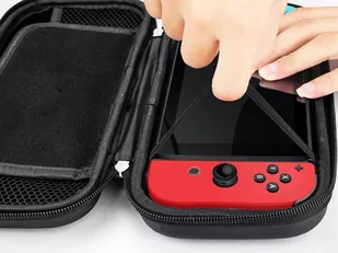 Etui futerał pokrowiec Alogy do konsoli Nintendo Switch Niebieskie 02 + Szkło - Akcesoria do Nintendo - miniaturka - grafika 4