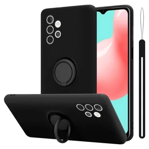 Pokrowiec Do Samsung Galaxy A32 4G w LIQUID CZARNY Etui TPU Obudowa Ochronny Case Cover Plecki Cadorabo - Etui i futerały do telefonów - miniaturka - grafika 1