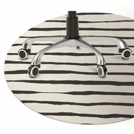 Podnóżki, podpórki, podkładki - Podkładka pod krzesło Czarne linie fi100 cm - miniaturka - grafika 1