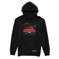Odzież do sportów motorowych - Czarna bluza z kapturem NISSAN Skyline R34 LWBK-M - miniaturka - grafika 1