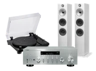 Zestawy stereo - Yamaha R-N803D (srebrny) + LPW50PB (czarny) + 603 S2 (biały) - miniaturka - grafika 1