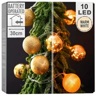 Bombki - Lampki bombki choinkowe nietłukące złote 10 led 4 cm kod: O-839362 - miniaturka - grafika 1