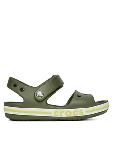 Crocs Sandały BAYABAND SANDAL T 211055-309 Zielony - Buty dla dziewczynek - miniaturka - grafika 1