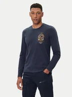 Koszulki męskie - Aeronautica Militare Longsleeve 252TS2467UJ00703 Granatowy Regular Fit - miniaturka - grafika 1