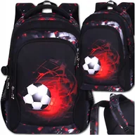 Plecaki szkolne i tornistry - Plecak Szkolny Chłopięcy Z Piłką Tornister Młodzieżowy Pojemny Do Szkoły - miniaturka - grafika 1