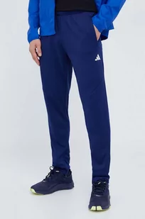 adidas Performance spodnie treningowe Game and Go kolor granatowy gładkie - Spodnie męskie - miniaturka - grafika 1