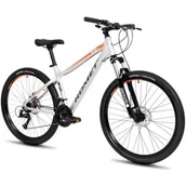 Rowery - Rower górski MTB ROMET Rambler R7.1 U19 27.5 cala Srebrno-czerwono-grafitowy - miniaturka - grafika 1