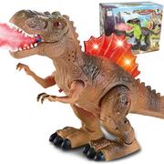 Figurki dla dzieci - Dinozaur T-Rex Świeci Ryczy Chodzi Zieje Parą Xxl - miniaturka - grafika 1