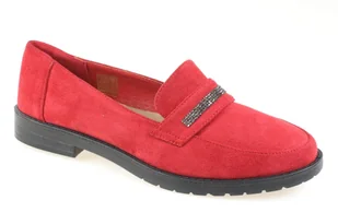 Półbuty damski Cabin 22T70-6 czerwony - Mokasyny damskie - miniaturka - grafika 1